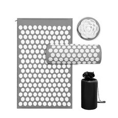 指壓運動墊 + 枕頭 + 布套組合, 灰色