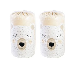 트렌디큐브 이불 장난감 보관 정리 커버 곰돌이, 2개