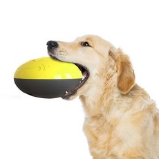 디지티 강아지 통통 원반형 장난감 겸 급식기, 옐로우, 1개