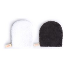 CHILSUNG 潔面絨毛手套 2入, 1組, 白色+黑色