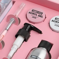 Summer Peach壓克力美甲凝膠 2件組, 皮膚，透明, 1套