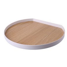 Hariko 實木半圓托盤, 白色