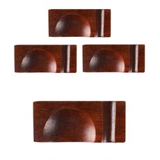 方形原木筷架, 深棕色, 4個