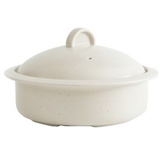 ERATO 電磁爐適用Curvo系列陶瓷火鍋湯鍋+鍋蓋 大 燕麥白色, 1入, 23cm