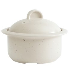 ERATO 電磁爐適用Curvo系列陶瓷砂鍋+鍋蓋 中 燕麥白色, 1入, 15.6cm