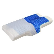 藍色方形枕頭 PL-A09, 白色的
