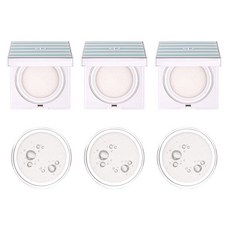保濕防曬氣墊粉餅 SPF50+ PA++++ 15g 薄荷綠 3入+補充蕊 3入, 1組