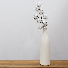 Cozy Table 棉花乾燥花人造花, 棉花8朵枝