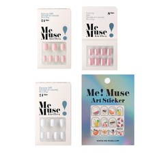 Me Muse Fruits Pop Pop美甲貼片 SFRUI4 3組+裝飾貼紙, 3款指甲貼片+藝術貼紙, 1組