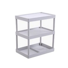 貝樂拜斯 廚房 浴室 化妝品 多功能層架 3層, 灰色