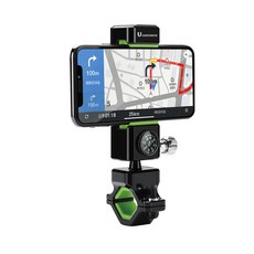 U-Commerce 360度旋轉LED智慧型手機自行車支架 電動滑板車手機座, 單一顏色, 1個