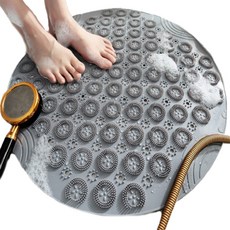 Bijesco防滑浴室足底按摩墊, 灰色的, 1個