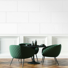 BODAQ 現代 LNC 板 DIY 自我藝術牆膠牆板瓷磚純色 10p, 奶油白色, 1個