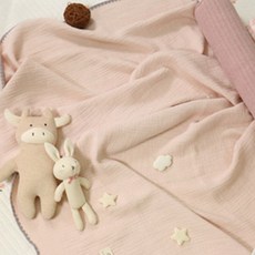 BEBE SMITH 莫代爾棉紗毯, 粉色