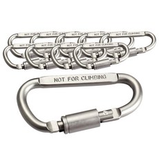 DSO鋁合金D型登山扣 10入, 單色