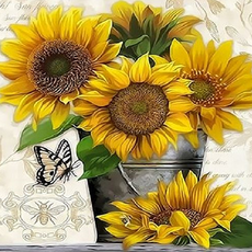 PIPO DIY數字油畫 40 x 50 cm Q4085, 向日葵花瓣, 1個