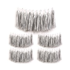 PARTYHAE DIY派對流蘇掛旗, 銀色, 5個