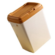 寵物藍色方形大容量飼料保存桶 FC-C02, 棕色, 15L, 1個