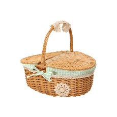 아트베니 라탄 피크닉바구니 C형, 브라운, 1개