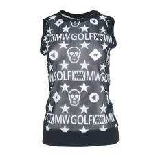 Miwoo Golf Ferrous 女士高爾夫鏤空印花網眼背心 AVMI6020M1