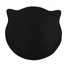 貓三重坐墊貓臉設計沙子馬桶墊, 黑色的