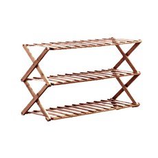 Solid Room折疊式竹製鞋櫃 3層 700, 深棕色