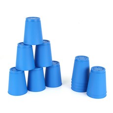 競速疊杯 12入+收納袋 2入組, 藍色