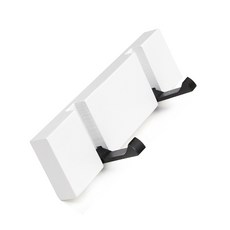 法朗頌德 壁掛式帽子包包掛鉤 門後掛鉤 壁掛衣架 玄關多功能口罩車鑰匙掛鉤 掛架 2鉤, 白色, 1個