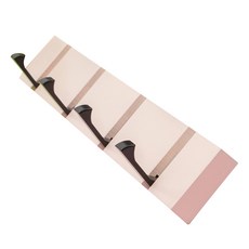 프랑온드 벽걸이 모자 가방걸이 도어행거 푸크 벽옷걸이 현관 다용도 마스크 차키 열쇠 걸이 걸이대 4구, 핑크, 1개