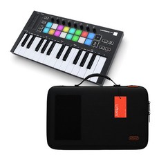 Novation Launchkey mini mk3+Lifters 鍵盤包套組, 單品, 黑+橙（包），混色（鍵盤）