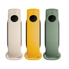 샤오미 스마트워치 스트랩 3종 세트, 아이보리, 올리브, 옐로우