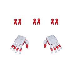 대림 수잔모델 1:100 MG 전지 가동손 디테일업 손파츠 세트 D 레드 프레임 투톤 컬러, 1세트