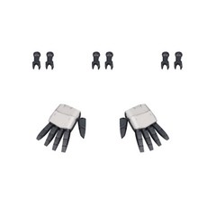 Daelim Susan 模型 1:100 MG 電池移動手細節向上手部件套組 C 機械灰手+白色盔甲, 1套