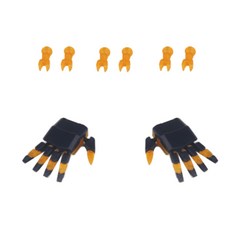 Daelim Susan 模型 1:100 MG 電池可動手部細節向上手部零件套組 H 黑橙清除兩音, 1套