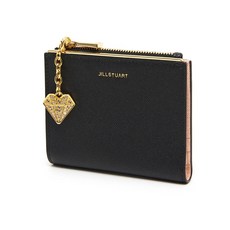 JILLSTUART 鑽石愛心拉鍊2折短夾