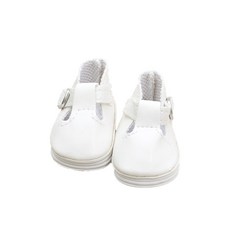 Paola Reina 適用人造皮革扣環平底鞋, 白色, 1個