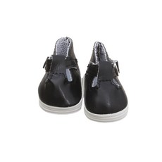 Paola Reina替換人造皮革扣環便鞋, 黑色的