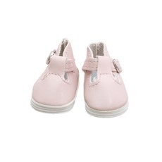 Paola Reina 娃娃適用人造皮革扣環平底鞋, 粉紅色, 1個
