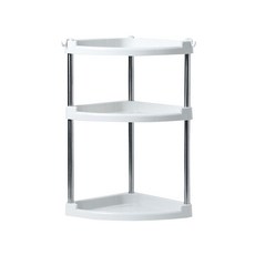 Potegale 浴室多功能層架 轉角型 3層, 白色, 1個