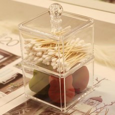 附蓋式壓克力收納盒, 透明, 1個