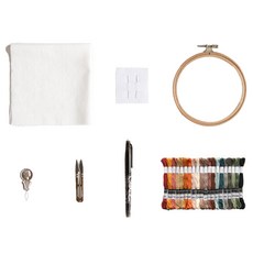ARTJOY DIY法式刺繡新手材料包組合, 單色, 1個