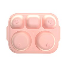 mistic 孩童防滑玉米分隔餐盤, 粉色, 單品