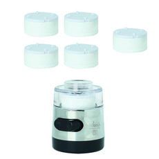 廚房用萬向水龍頭過濾器+補充濾芯 5入, 1套