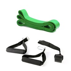 런웨이브 풀업밴드 5단계 + 풀업밴드 손잡이 2p + 문틀고리 세트, 그린(풀업밴드), 1개
