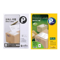 Printec 辦公標籤V3110FE 100p+物流管理任意標籤V3140 4格20p套組, 1套
