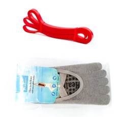 런웨이브 풀업밴드 2단계 + 투밴드 필라테스 양말, 레드(풀업밴드), 랜덤발송(요가링), 1개