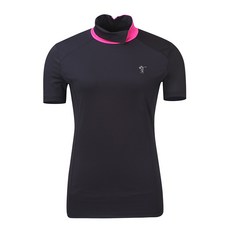 LPGA 女款變形領口拼色點T恤L212TS530P