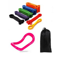 Lenwave 全套7條引體向上+瑜伽圈C+專屬小袋套組, 隨機發貨（瑜伽圈）