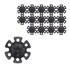 感動精選 戶外登山杖泥地底托腳套 15入, 黑色, 15個