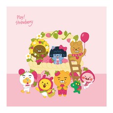 I LOVE PAINTING Little Friends DIY PAINTING 40 x 40 cm, 草莓粉